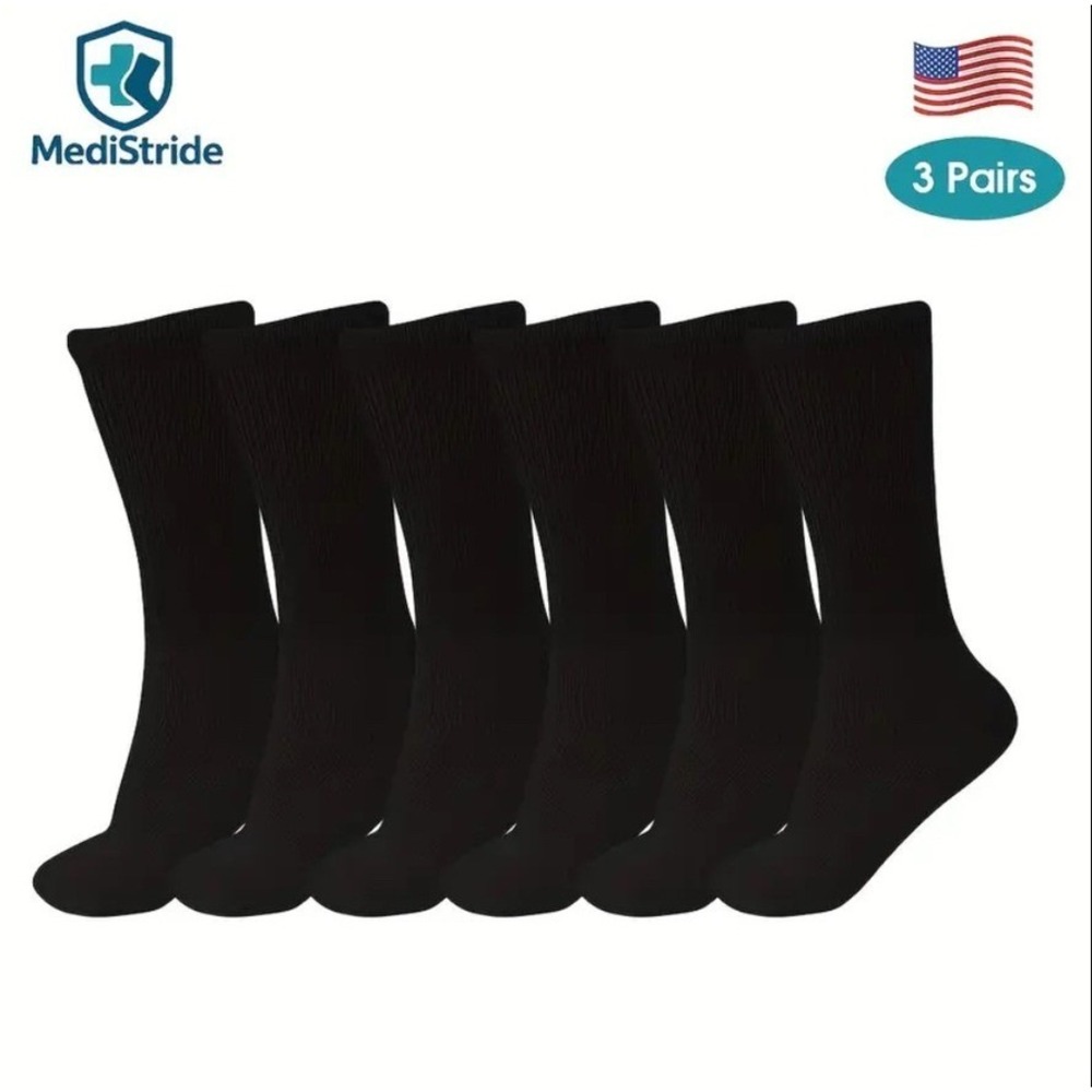 Calcetines Negra Para Neuropatía‎ Diabética Circulación Talla Holgada 13-15